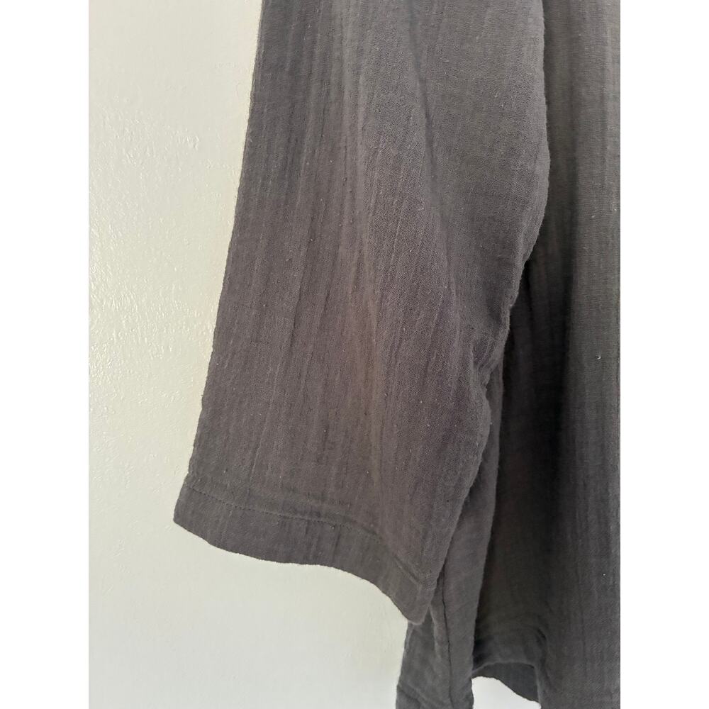 NEW Gudrun Sjoden Gray 3/4 Sleeve Organic Cotton Button Close Blouse Size S - Picture 5 of 10